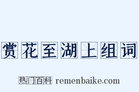 赏花至湖上组词是什么意思的图片